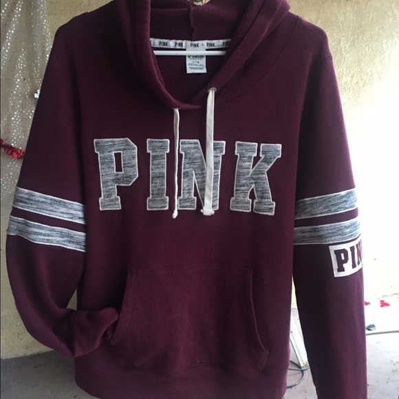 Vs pink maroon marled hoodie