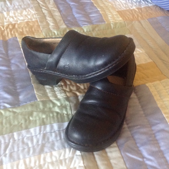 Born Comfortable Black Clogs