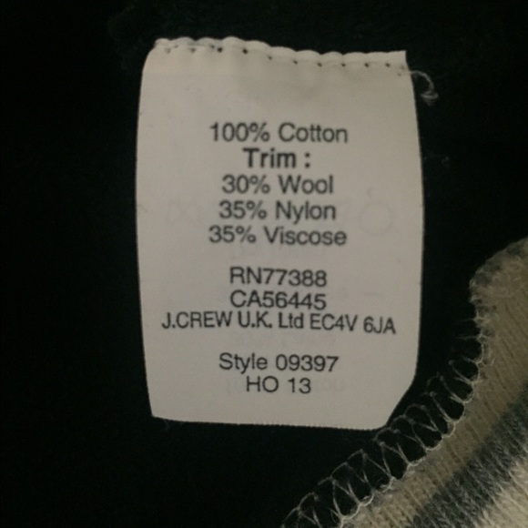 J.Crew Black Tipped Prep Collegiate Sweatshirt - Picture 7 of 7