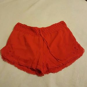 Flowy Red Shorts