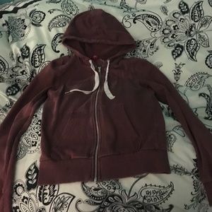Burghundy/maroon zip up hoodie