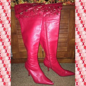 Bijou New York Red Leather Boots