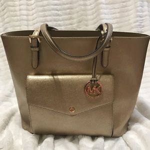 MK Like-New Authentic Pale Gold Tote