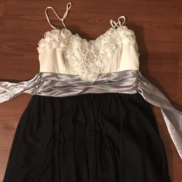 Black and white floral dress