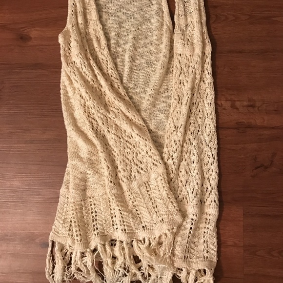 Long knit shawl
