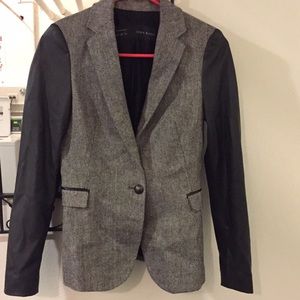 ZARA blazer with leather