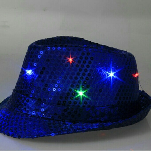 New year\'s Lite up Fedora Hats 6 pack main image 4