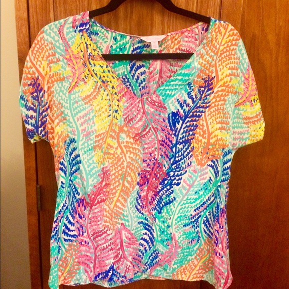 Lilly Pulitzer Asher Dolman top (Electric Feel)
