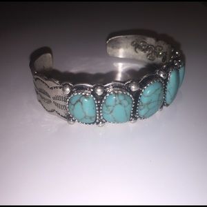 Lucky Brand faux turquoise cuff