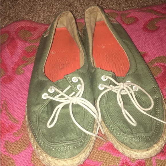 Green loafers