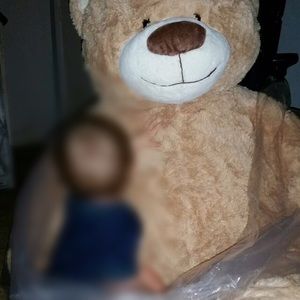 3-4ish foot stuffed teddy bear