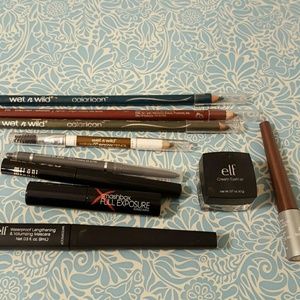 Eyeliner and mascara