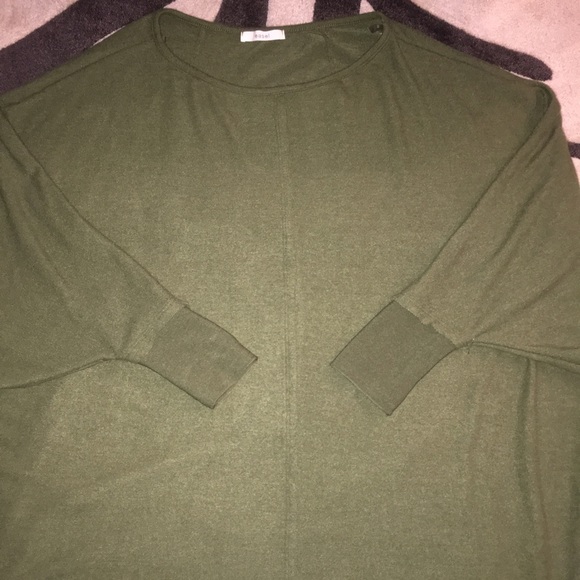 SALE Last Cuffed Long Sleeved Tunic- DEEP OLIVE - Picture 4 of 4