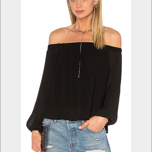 J.O.A. Off the shoulder top XS Black
