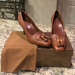 Gucci heeled loafers size 5 1/2 B