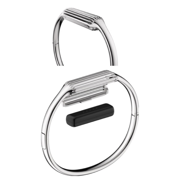 SOLD NWT!! Fitbit flex 2 Silver Bangle Size Small - Picture 3 of 4