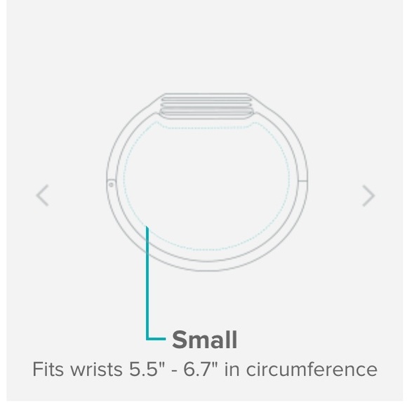 SOLD NWT!! Fitbit flex 2 Silver Bangle Size Small - Picture 4 of 4