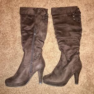 Top Moda heeled chocolate boot