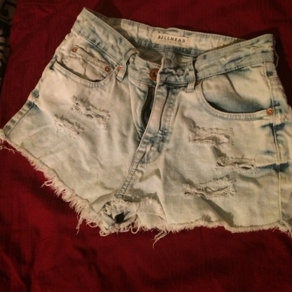 Bullhead high rise denim shorts