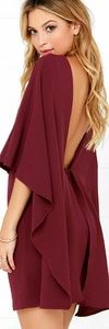 Burgandy backless dress