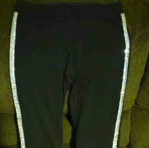 VS Pink Leggings with Sequins down both legs