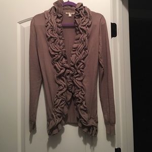 Tarnish/brown Ruffle Cardigan