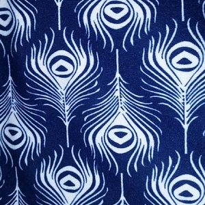 Nwt os lularoe peacock feathers leggings blue navy