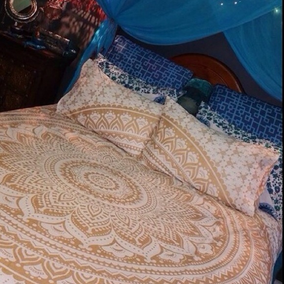 Cute gold bohemian tapestry.