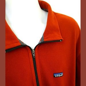 Patagonia Synchilla full zip jacket, orange color