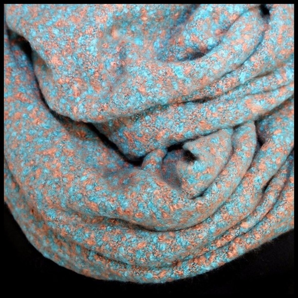 Blue & Copper Soft Marled Scarf - Picture 4 of 4
