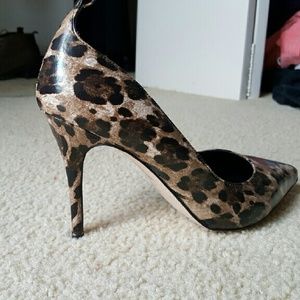 White House Black Market Leopard High Heels
