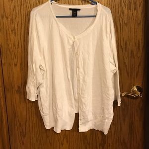White cardigan