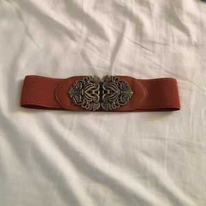 Brown and gold belt