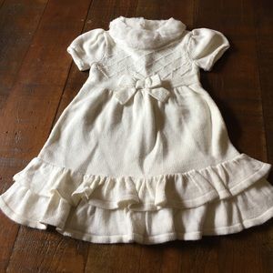 Gymboree Faux Fur Trimmed Sweater Dress