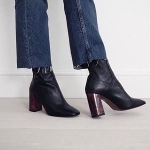 TOPSHOP Master Tortoiseshell Heels Boots