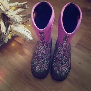 Purple bog boots