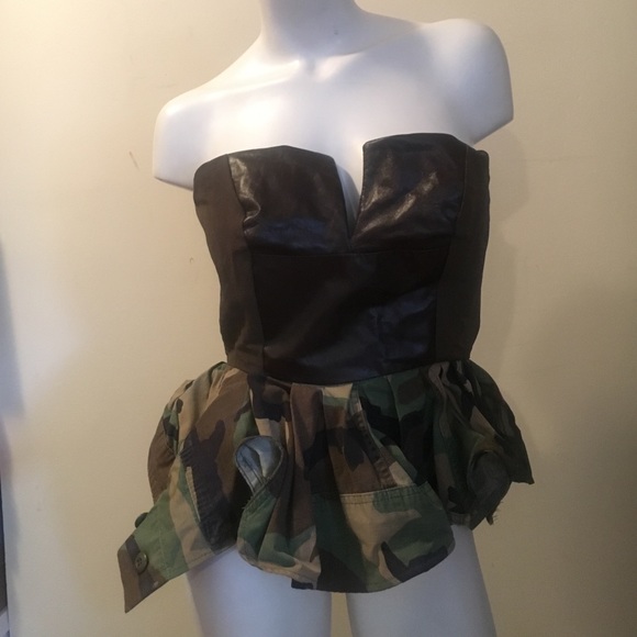 Camo Reconstructed Bustier