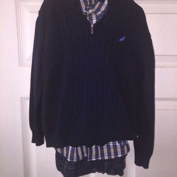 Boys 3pc Nautical sweater, shirt & jean set
