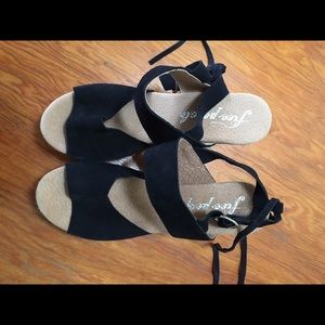 Free people Dover suede clog in black size 40