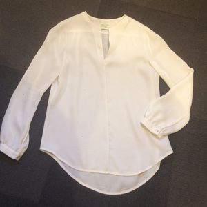 Rag & Bone white long sleeve blouse size M