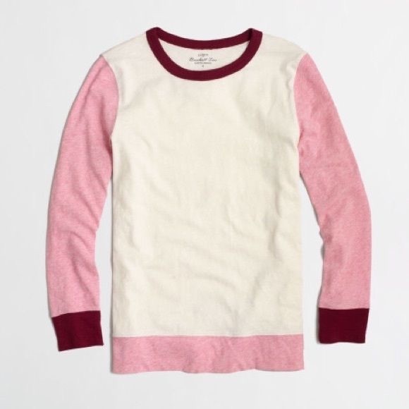 J crew factory colorblock baseball tee