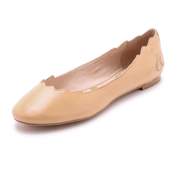 NEW Sam Edelman Augusta Scallop Flats, Nude SZ 9.5