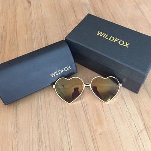 Wildfox gold heart sunglasses