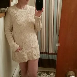 Off white sweater dress