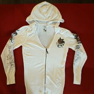 Guess zip up sweater w/ hoodie