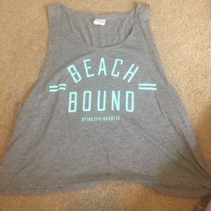 Pink Beach Bound crop top 🌊