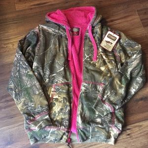Real tree camo Sherpa Lined Jacket