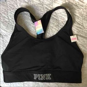 PINK Black Sports Bra (S)