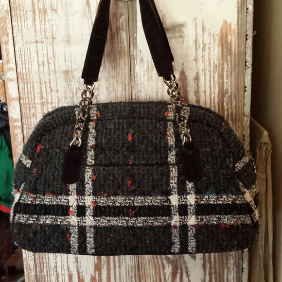 VERA BRADLEY  Luxe Wool Tweed Plaid Satchel