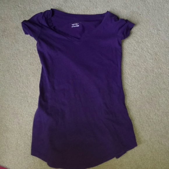 Purple v-neck